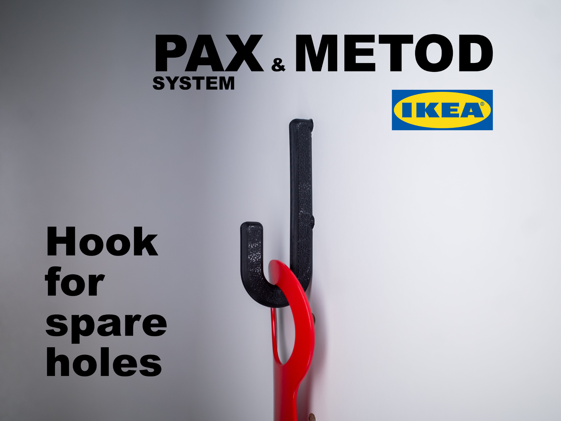 Shelf hole hook for IKEA PAX & IKEA METOD Cabinet