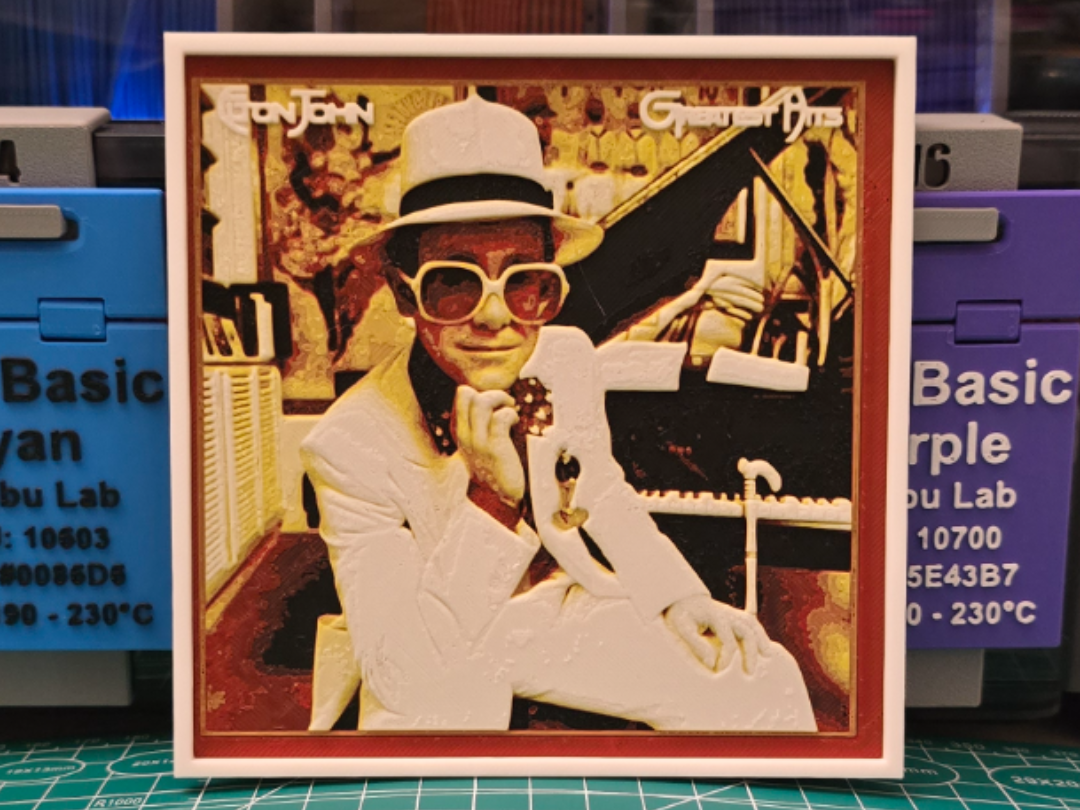 Elton John "Greatest Hits" Album - Hueforge Art