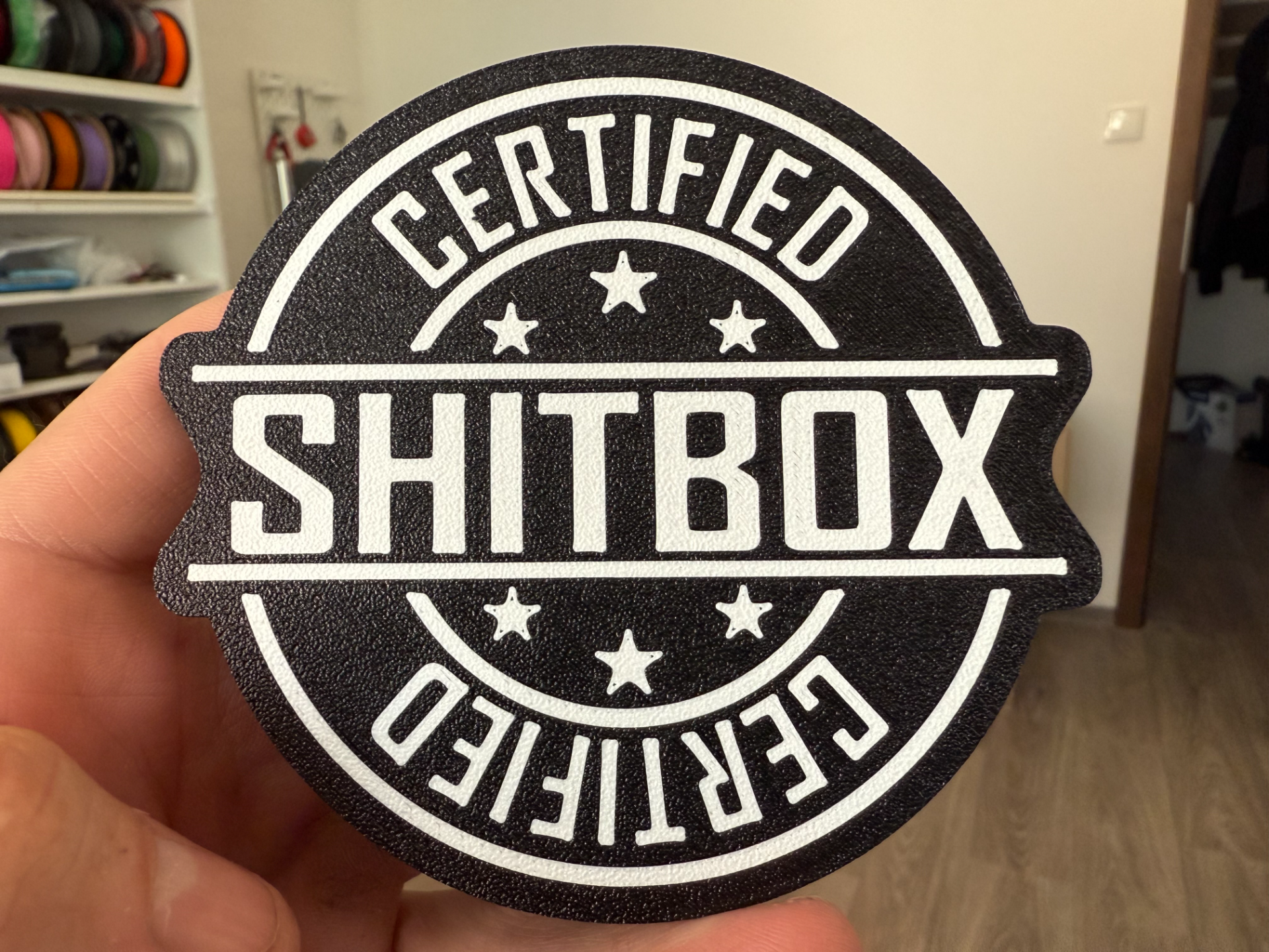 Certified shitbox coaster