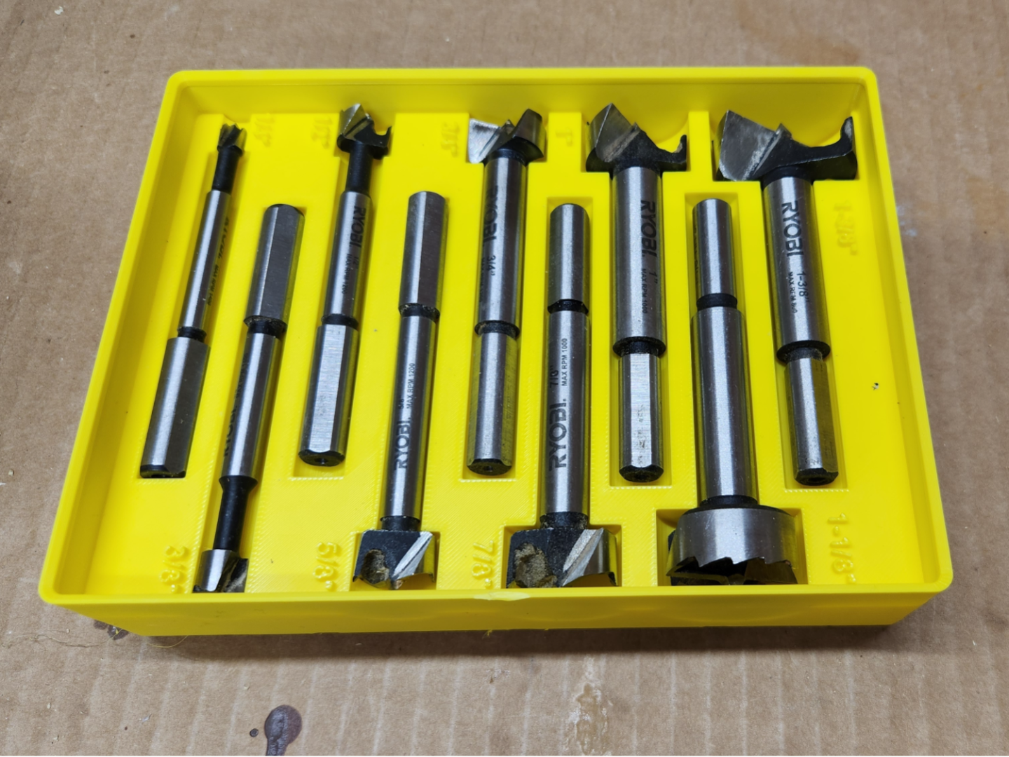 Gridfinity Custom  Forstner Bit Holder