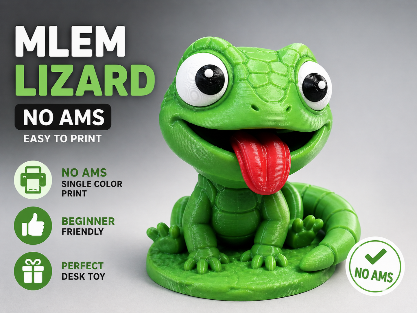 Derpy "Mlem" Lizard  (Multi-Color look WITHOUT AMS