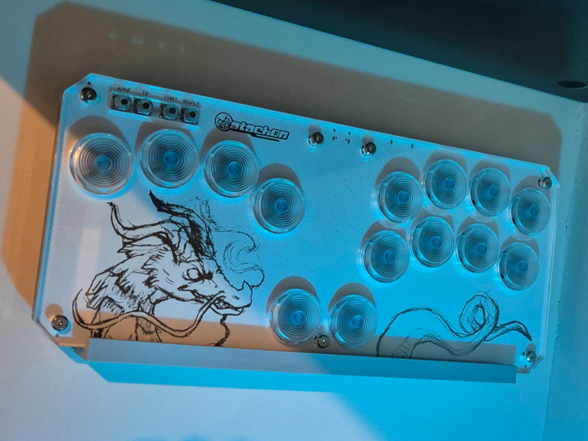 Wall mount display for small fightstick