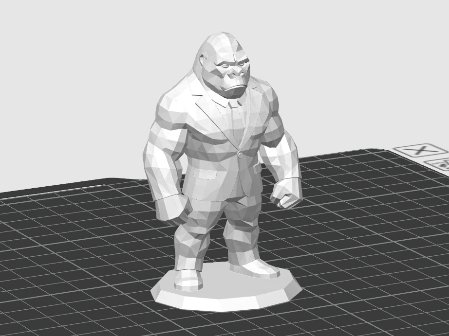 Gorilla - Animals in suits  lowpoly style figurine