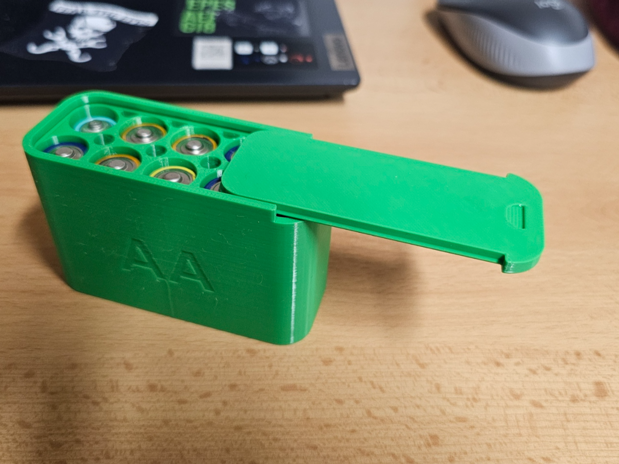 AA battery box case magnetic
