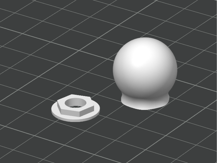 Round 18mm diameter smooth M6 bolt knob and plug