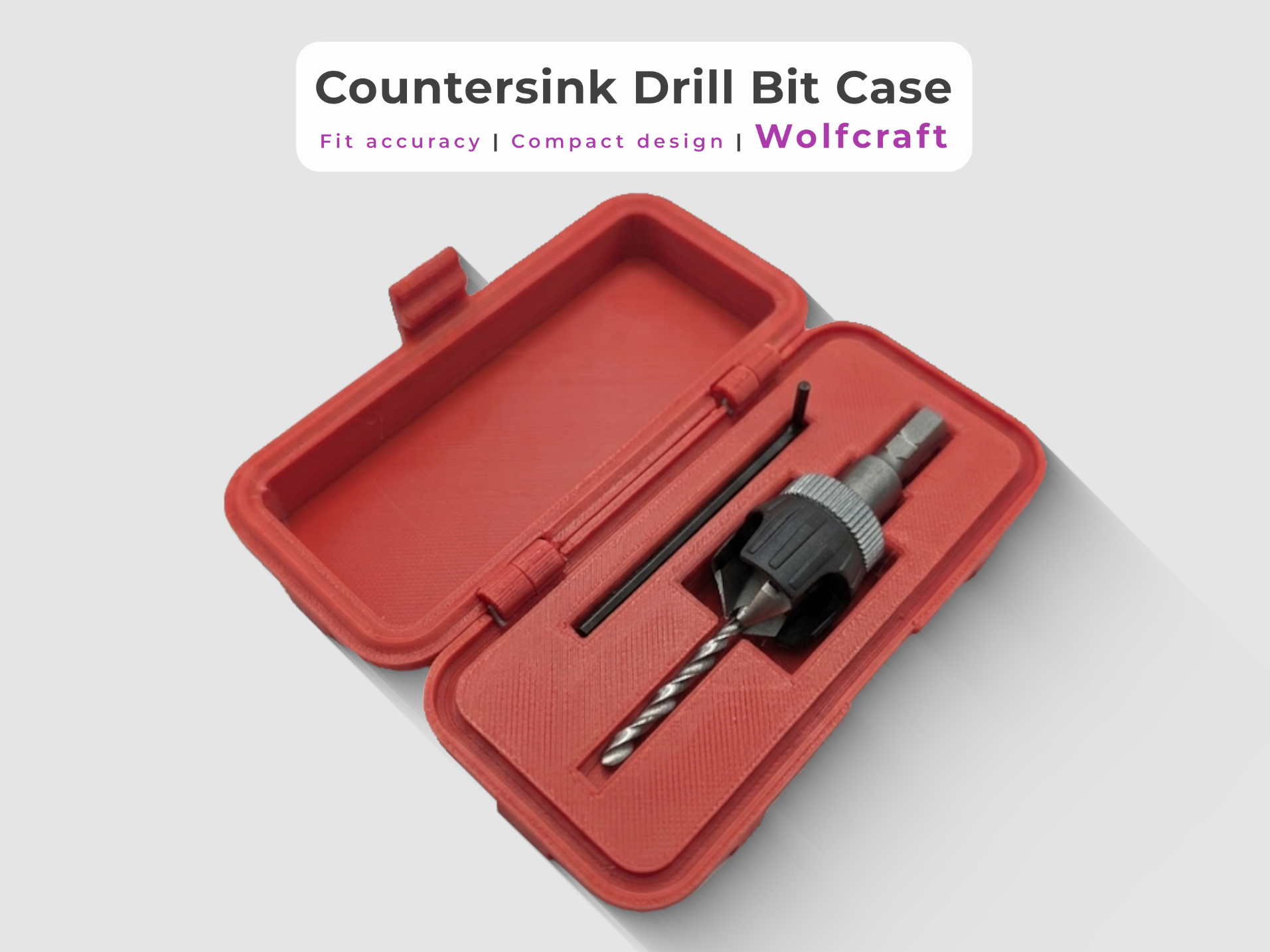 Wolfcraft Countersink Drill Bit Case