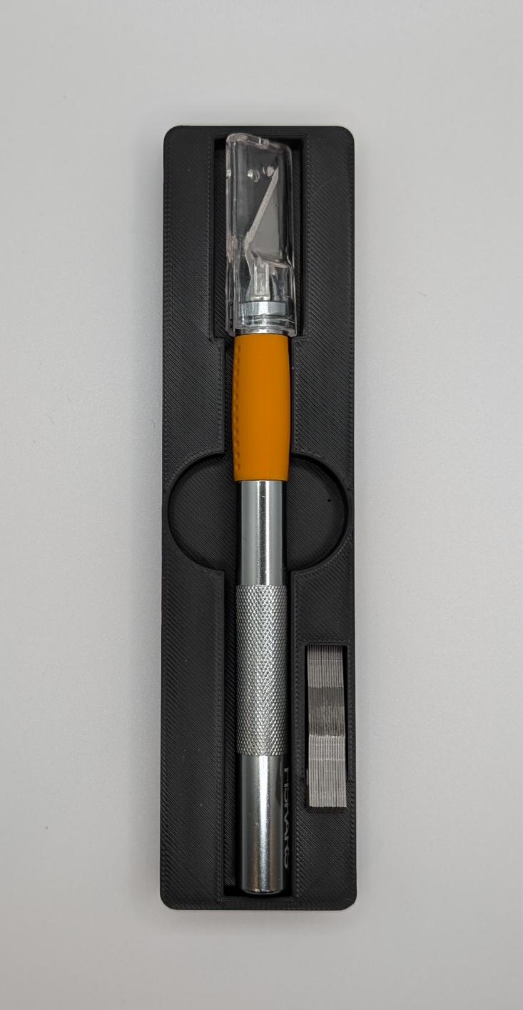 Gridfinity Fiskar Exacto Knife and Blade Bin