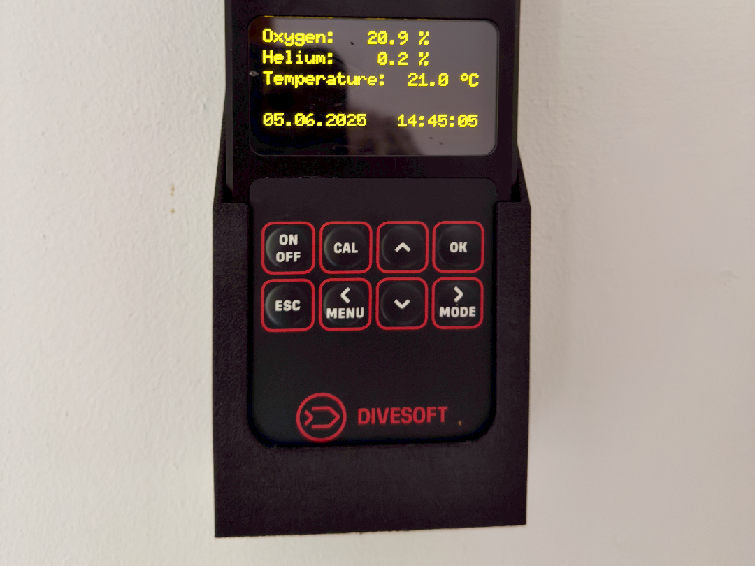 Divesoft Analyser He/O2 Wall Mount Bracket