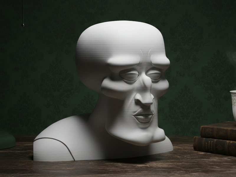 Beautyfull squidward from spongebob. bust squiddy