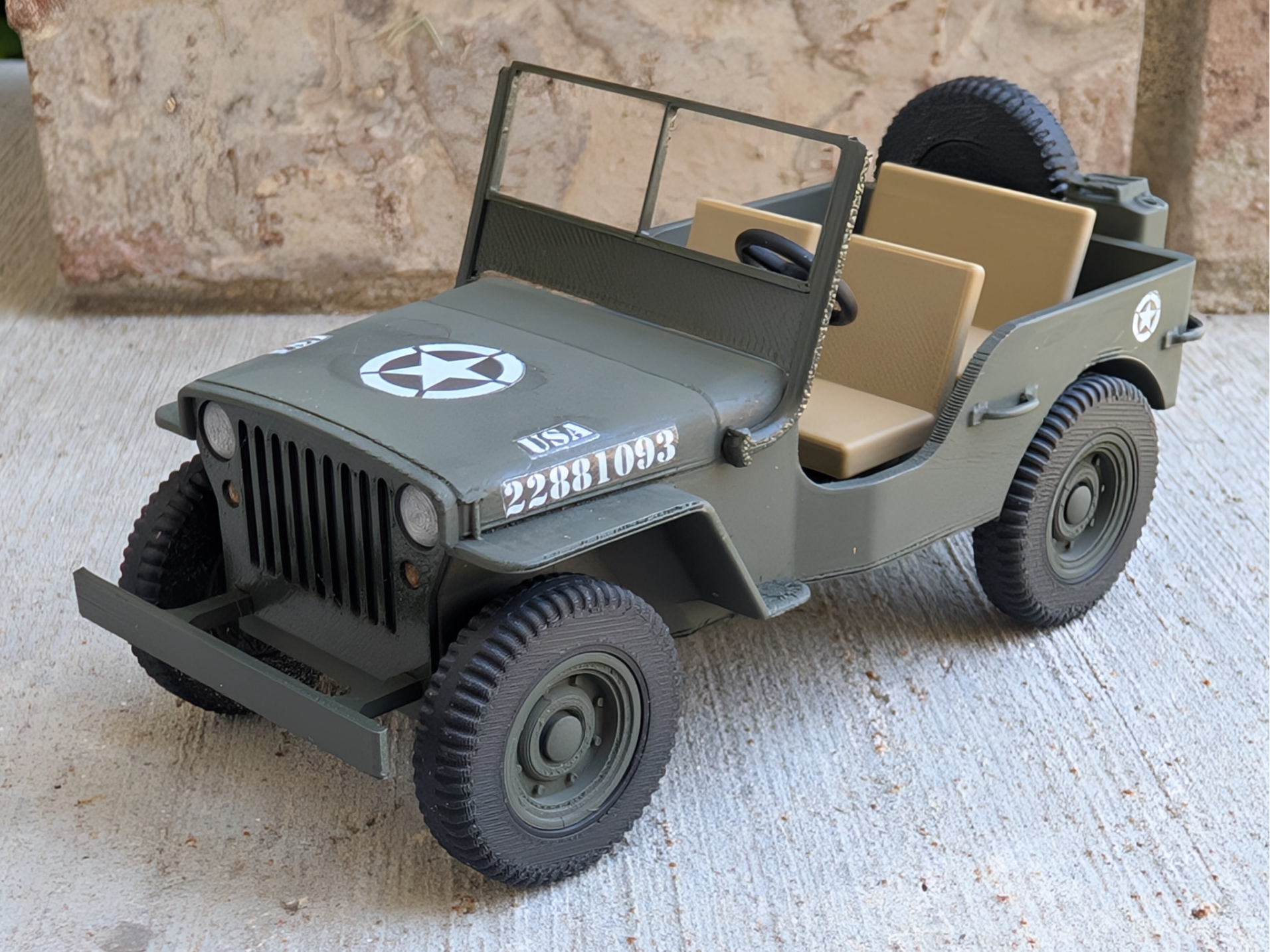1942 Willys MB (Jeep) (Pinewood Derby Shell)