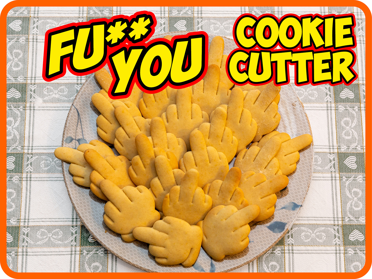 Joking cartoon hand cookie cutter