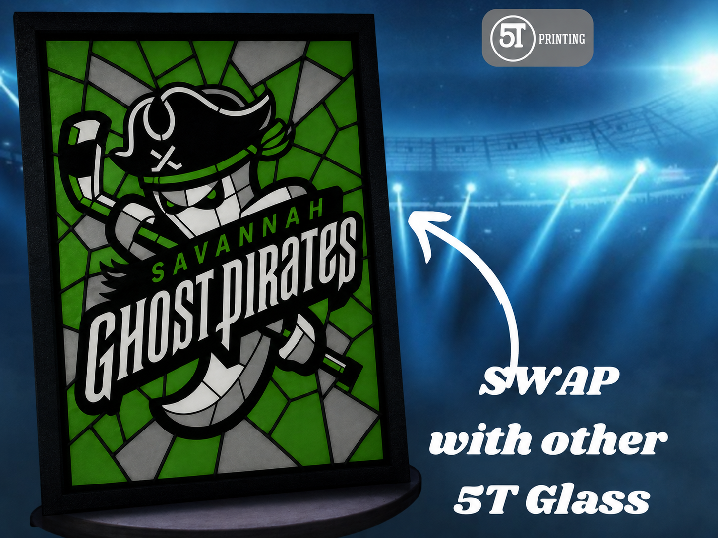 Savannah Ghost Pirates light (swappable glass)