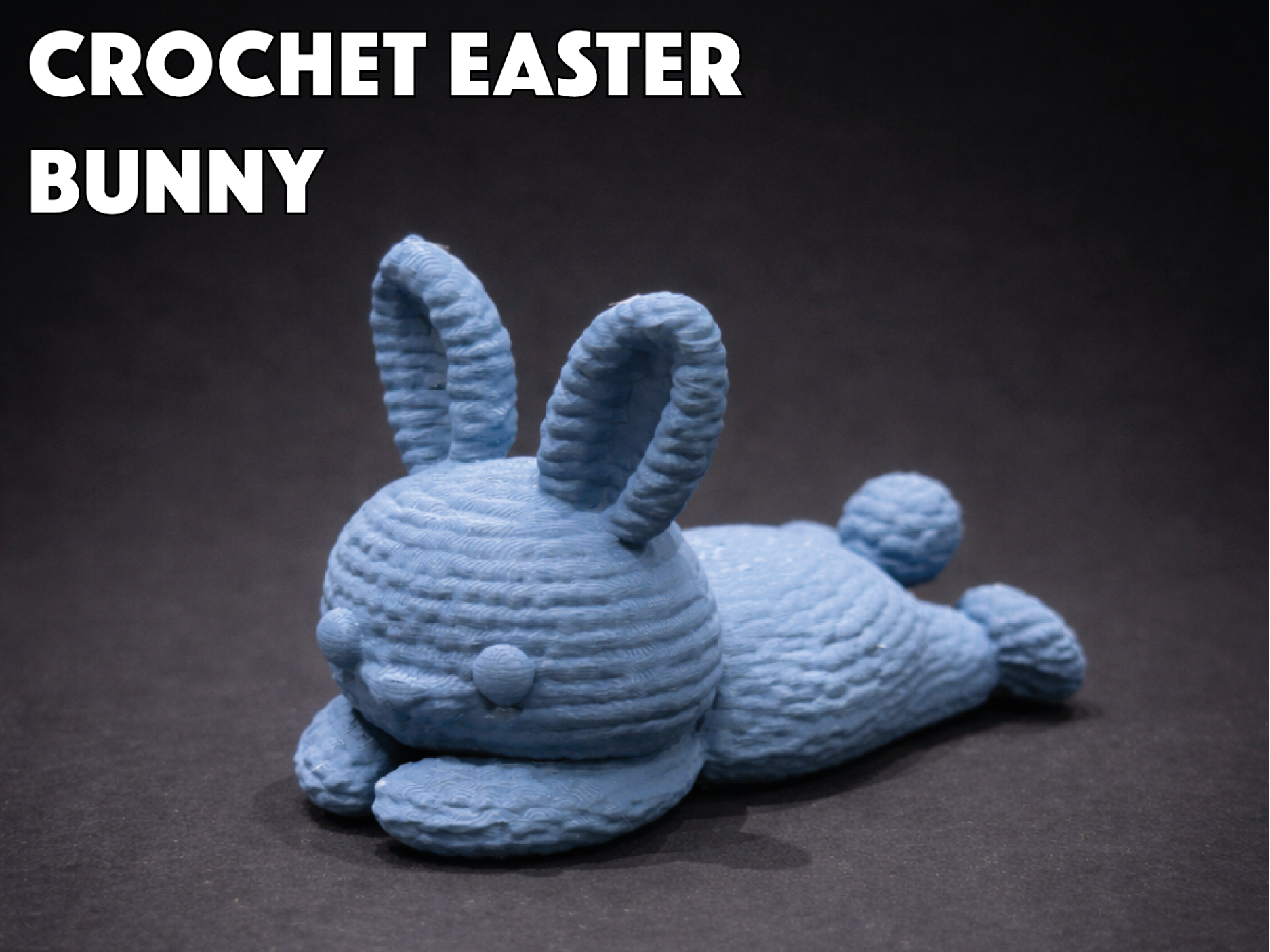 Crochet Easter Bunny Lying Down
