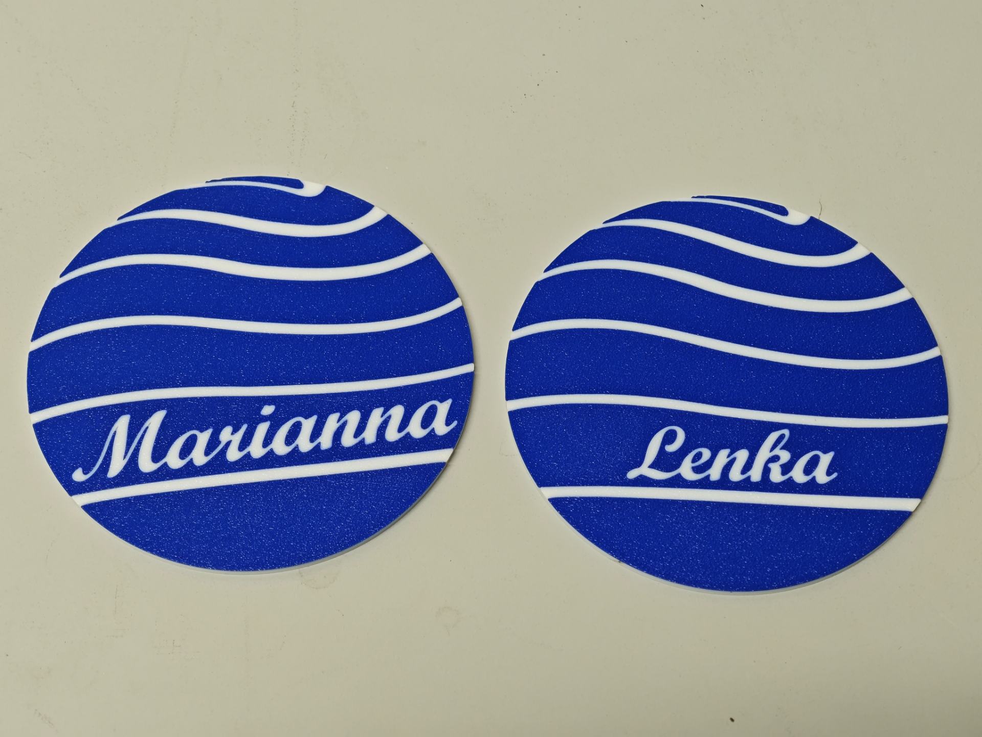 coaster with changeable name in Bambustudio