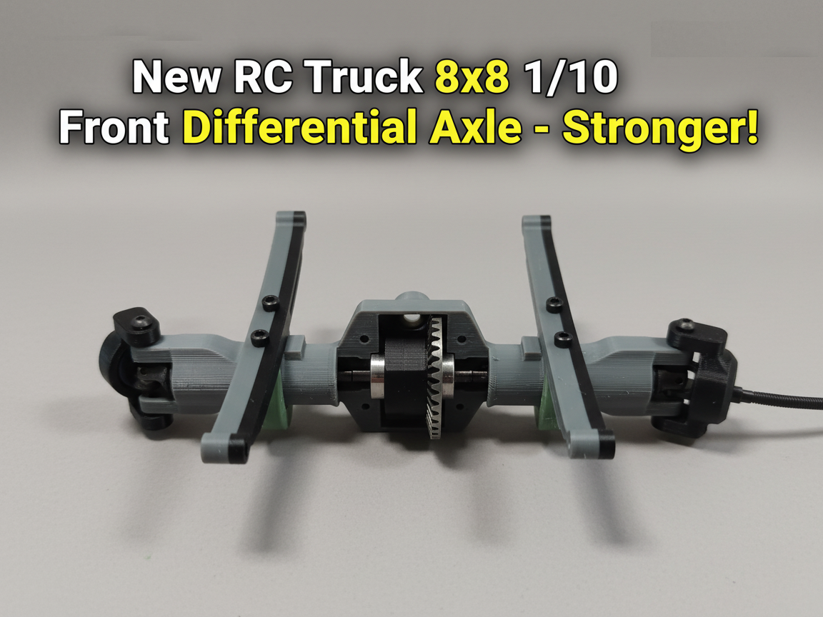 Stronger ! Essieux à différentiel av RC truck 8x8