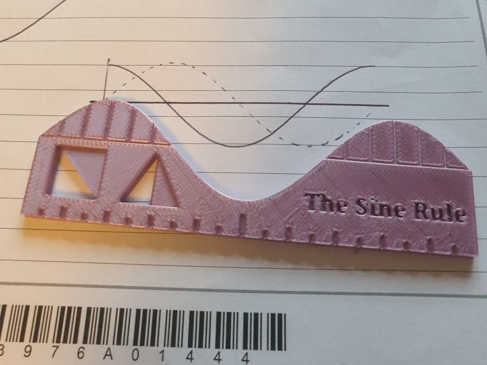The Sine Rule (ruler for drawing sine waves)