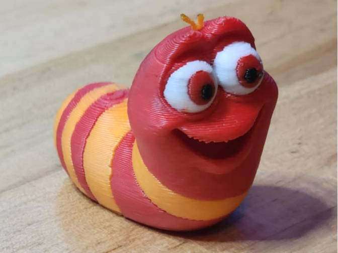 Kids / Adult Larva Cartoon Red Worm