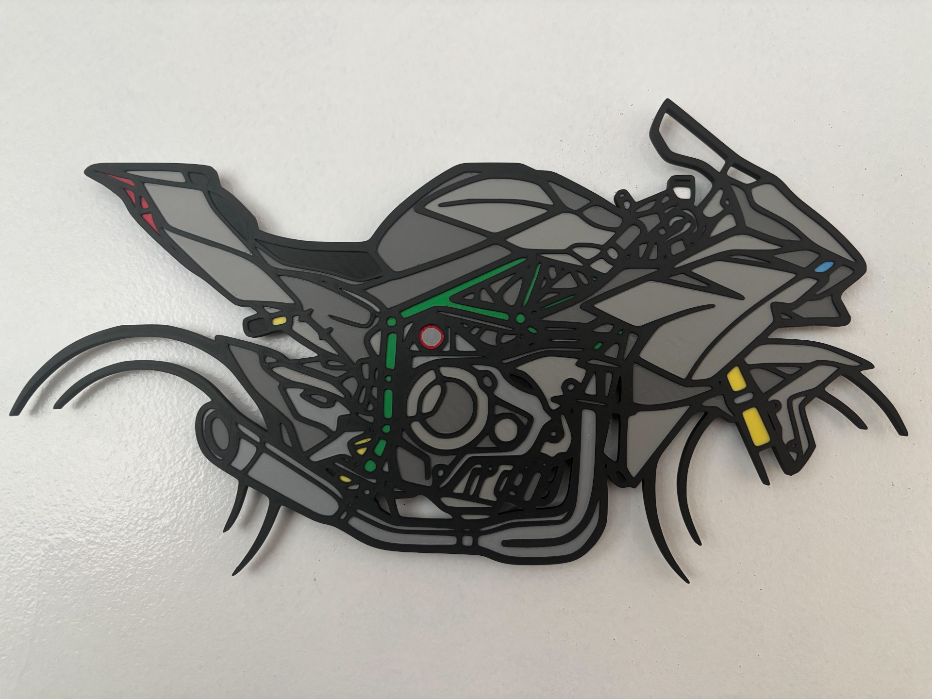 Kawasaki H2R Silhouette filled colorized