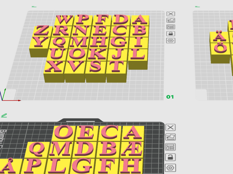 2x2 DuplObrick with alphabet. including : ÅÄÖÆØ
