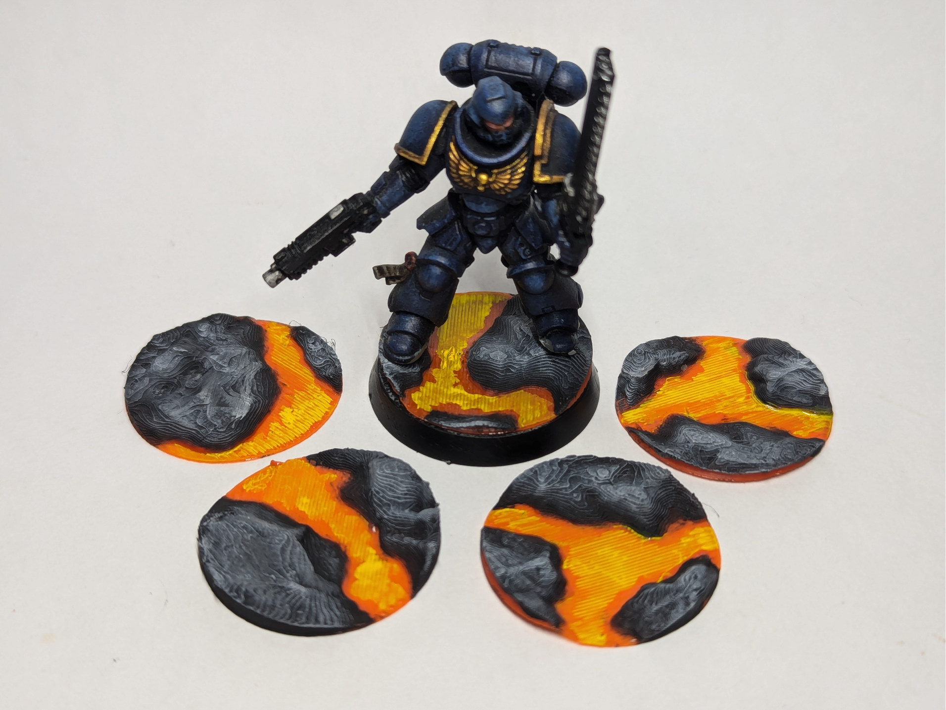Base Topper Lava round ALL SIZES - Grimdark DnD