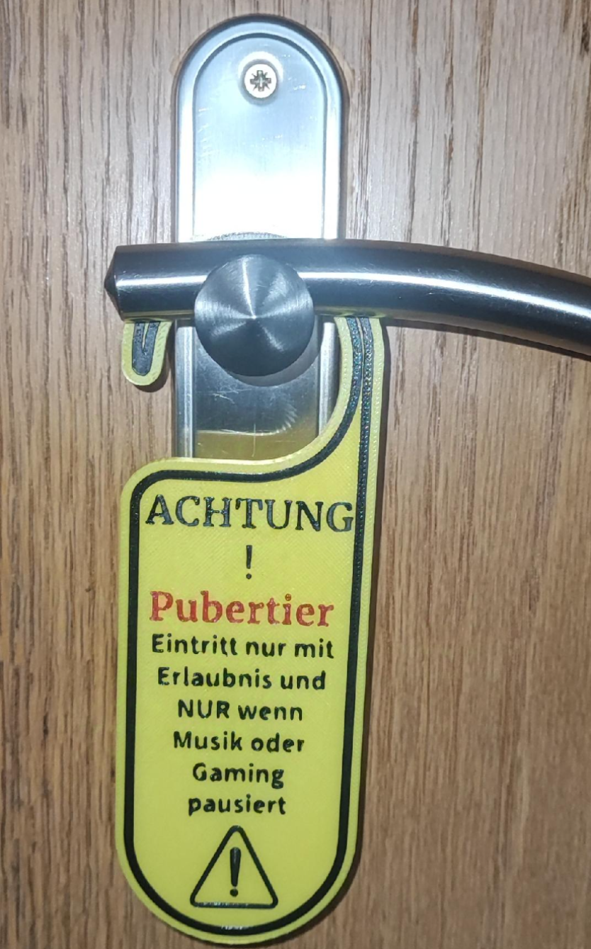 Pubertier Teenager Türschild Pubertät nicht stören