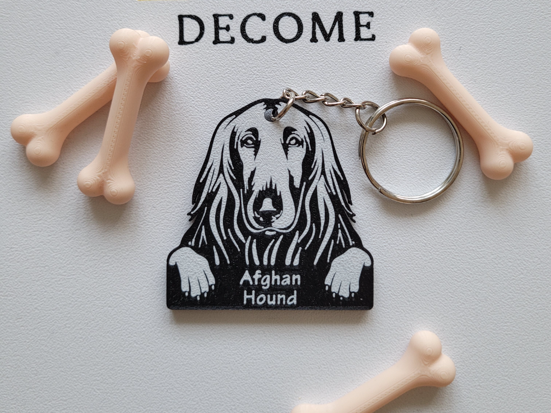 Afghan Hound Keychain