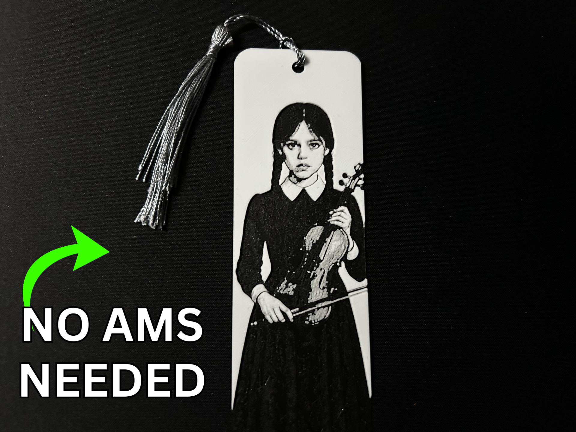 Wednesday Addams Bookmark (Hueforge)