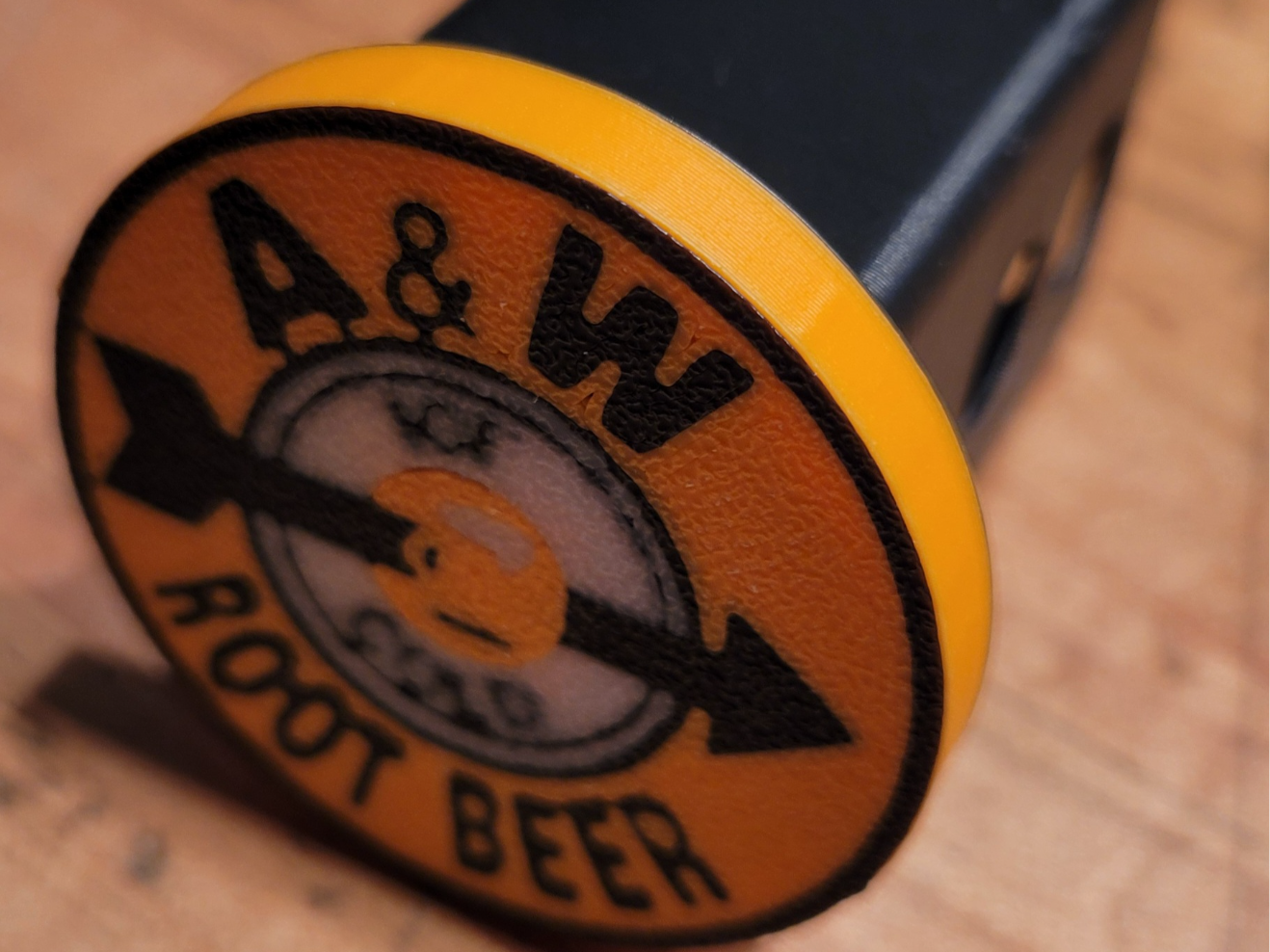 A&W ROOT BEER TRAILER HITCH PLUG - VINTAGE 1961