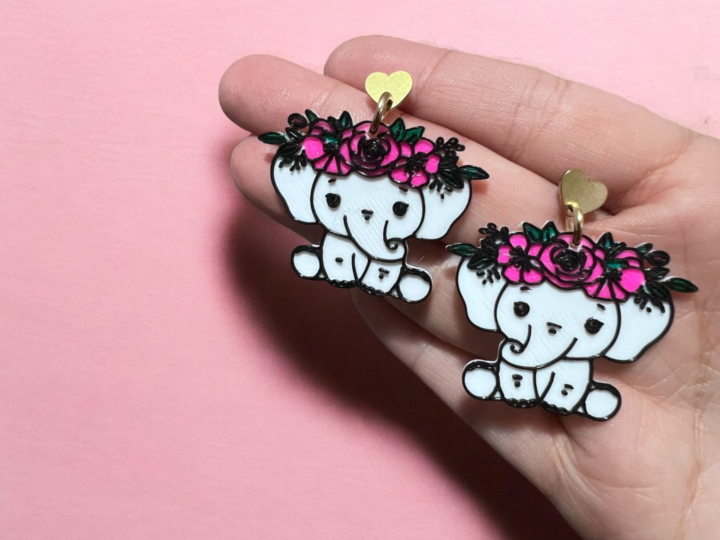 Pendientes bebe elefante