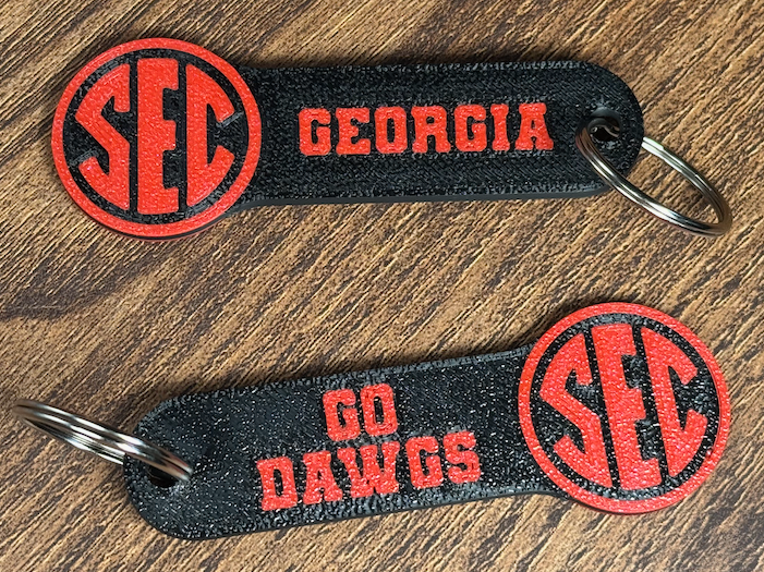 Georgia Bulldogs SEC Football Keychain