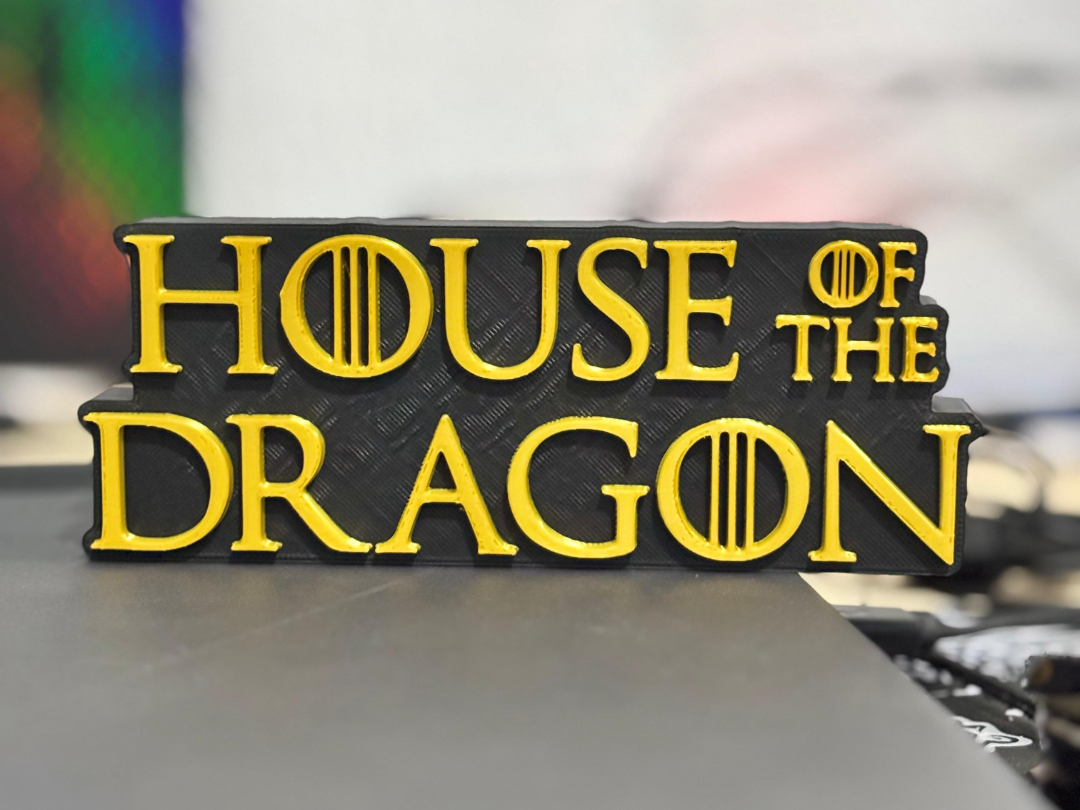 Placa Logotipo House of The Dragon - Decoração GOT