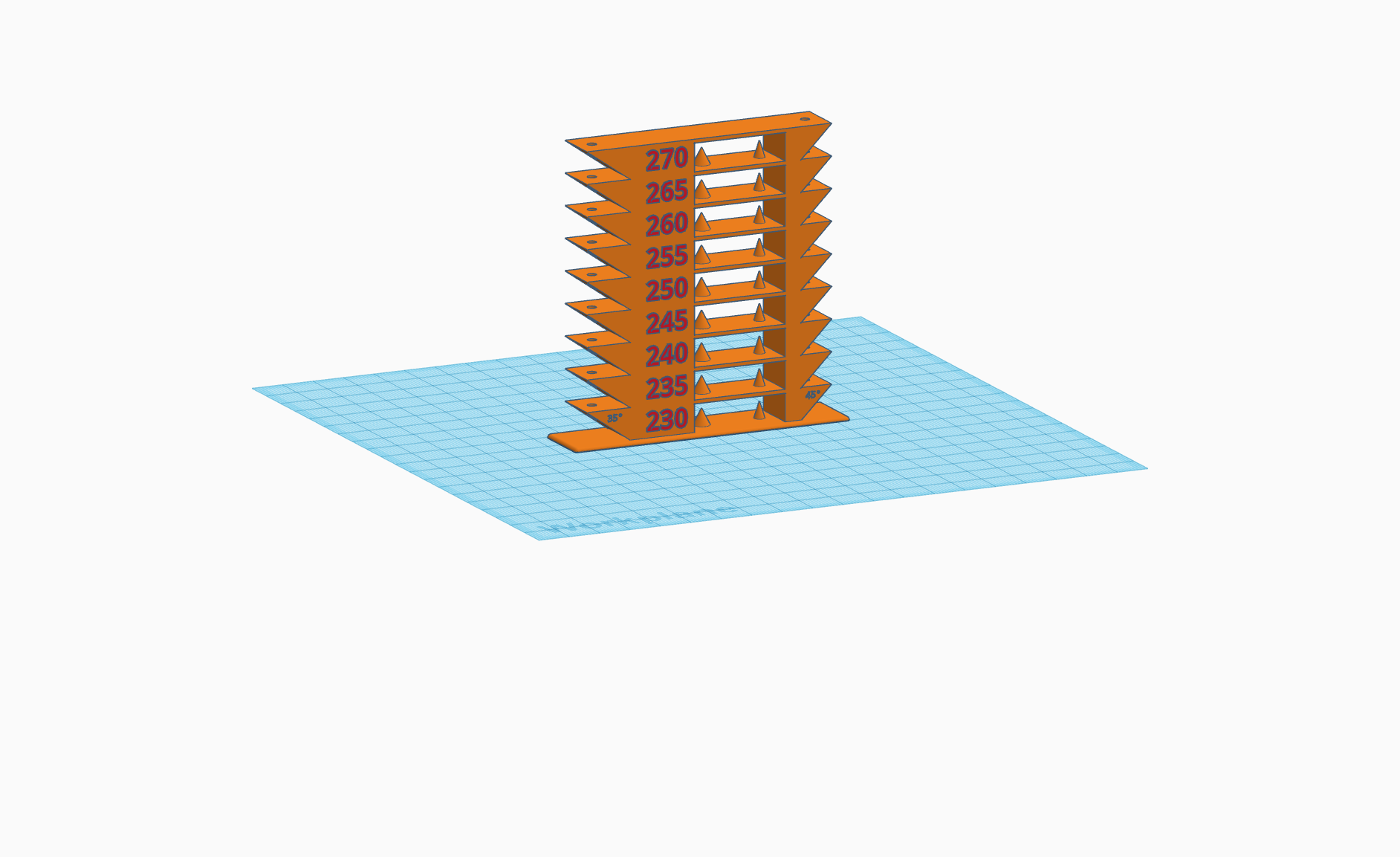Bambu Lab P1S Temperature Tower PLA,PETG,ABS,TPU