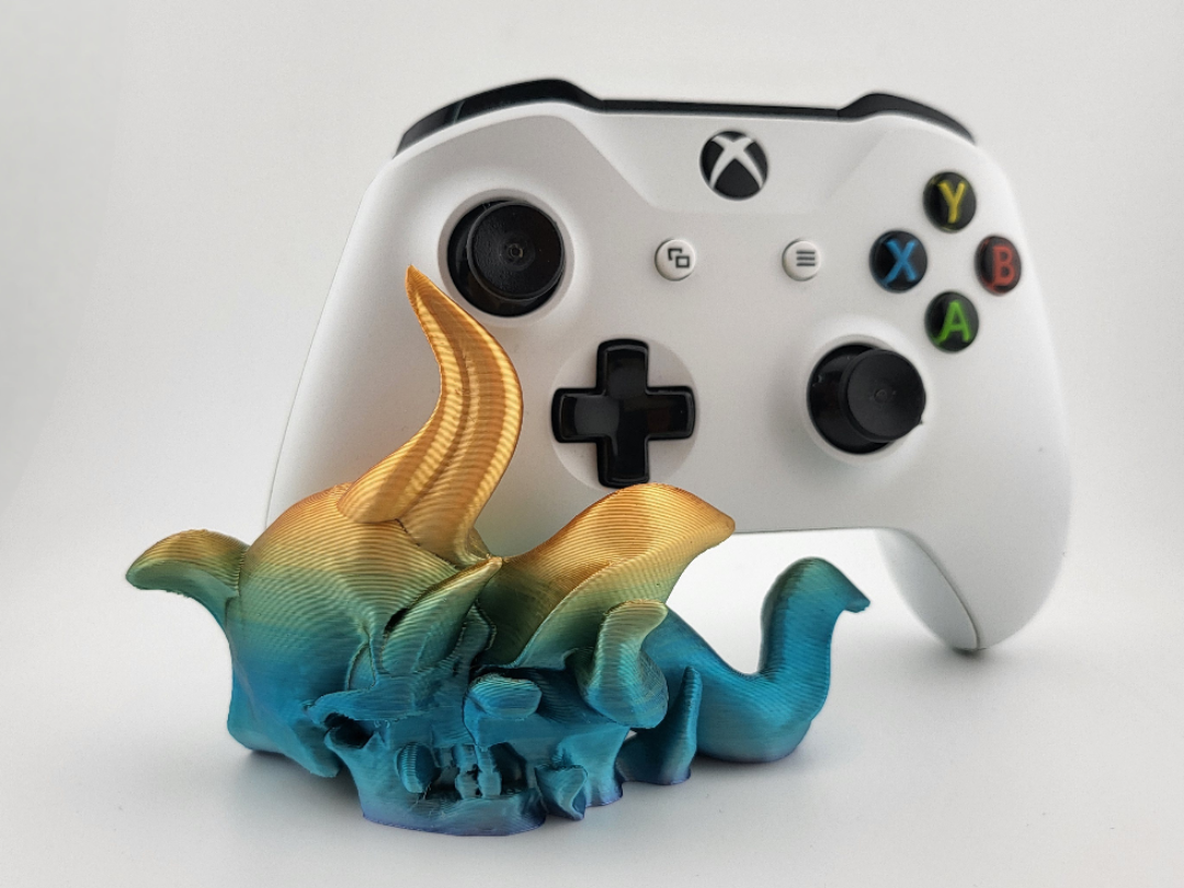 stand controller xbox joystick holder smoke skull