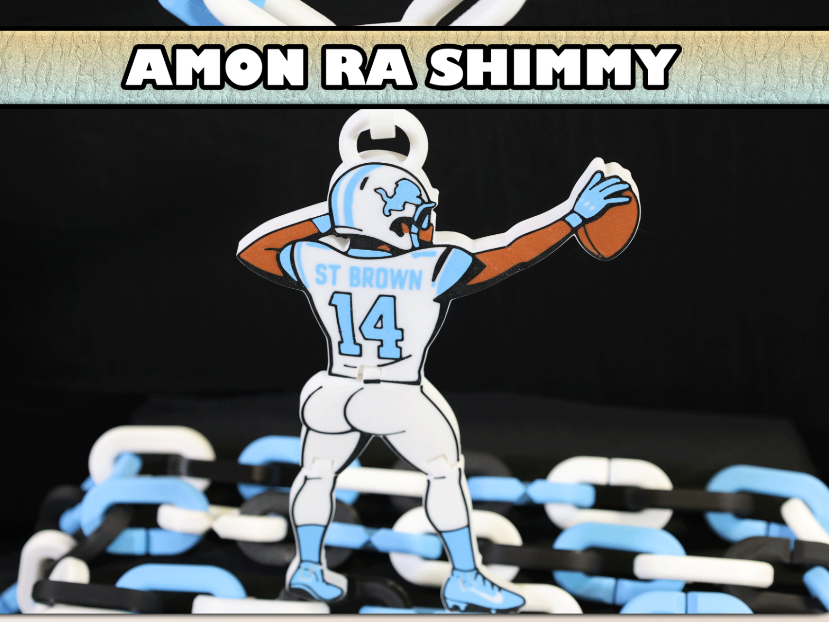 Amon Ra Shimmy - Chain Necklace Detroit Lions
