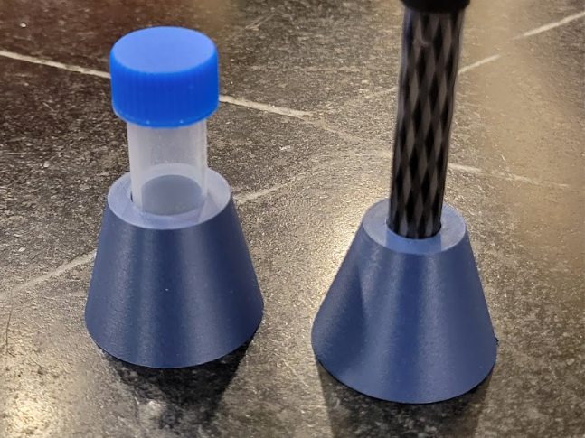 parametric pen and ink sample vial stand