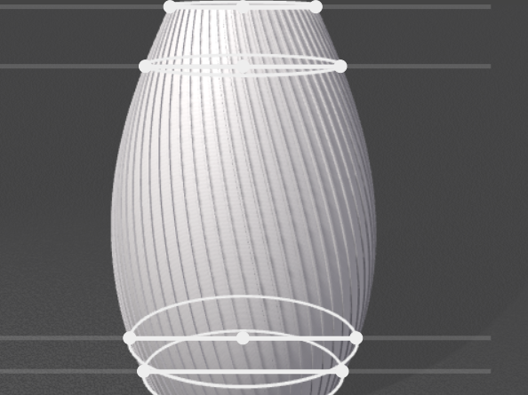 Outward curved vase