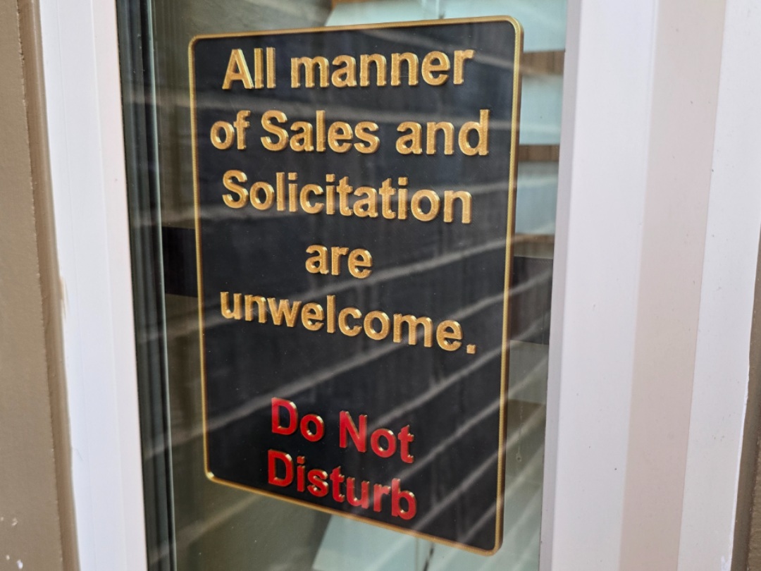 No Solicitation Sign