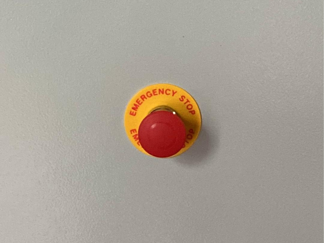 Emergency shutdown button sign ESD (22.6mm hole)