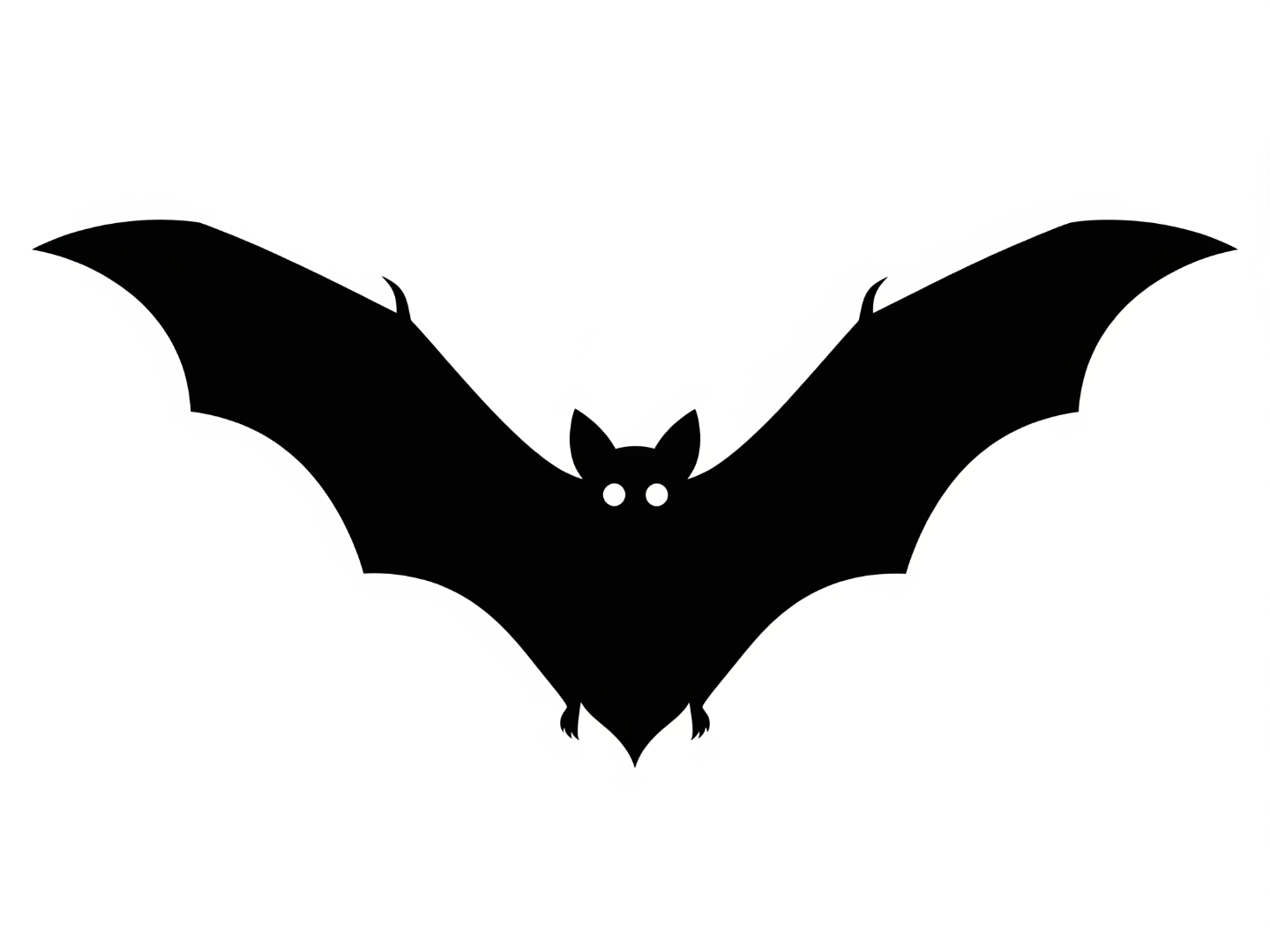 Silueta de murcielago con ojos redondos HALLOWEEN
