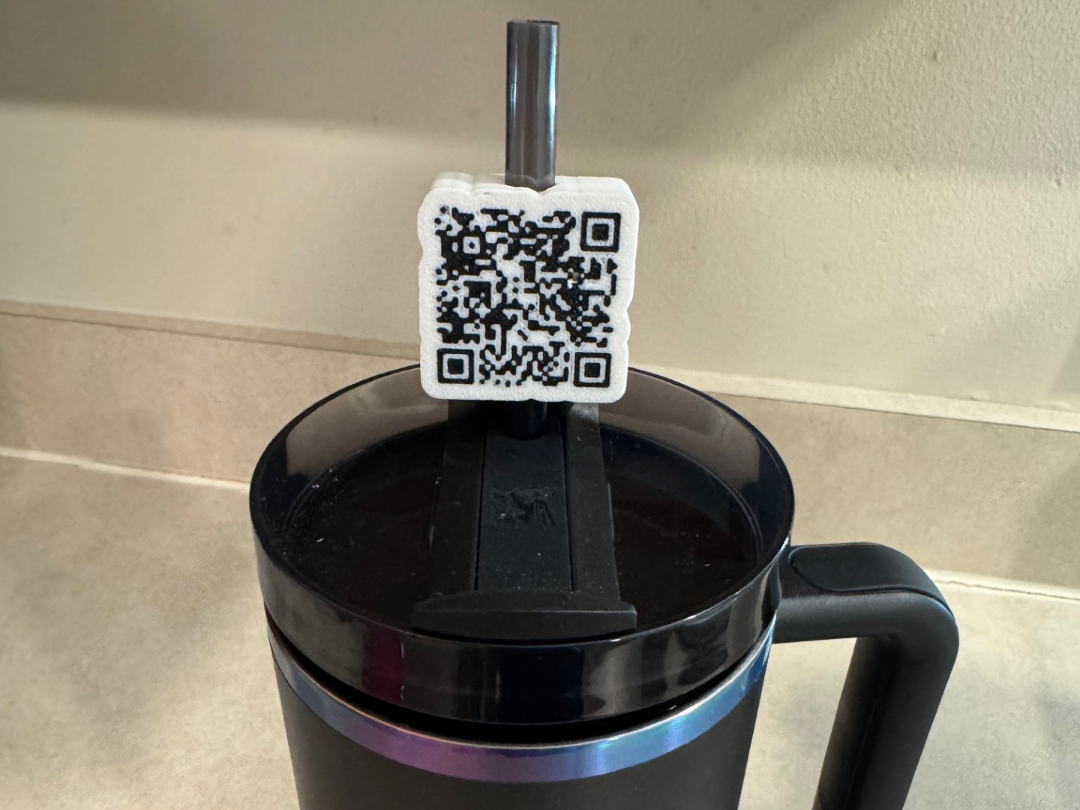 Rick Roll QR Code Stanley Cup Straw Topper