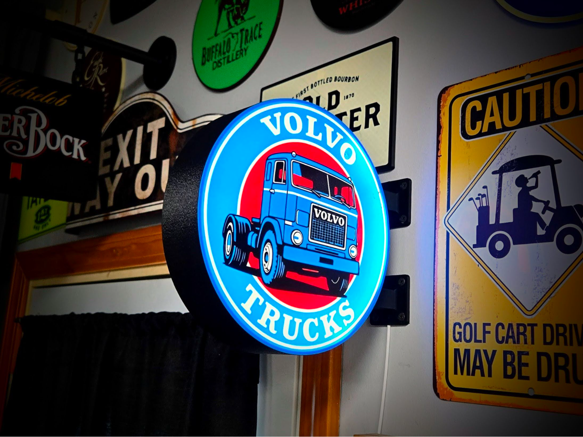 VOLVO TRUCKS ~ 2-Sided Gas Station Lightbox Sign