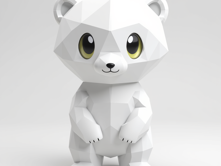 Low Poly Eisbär