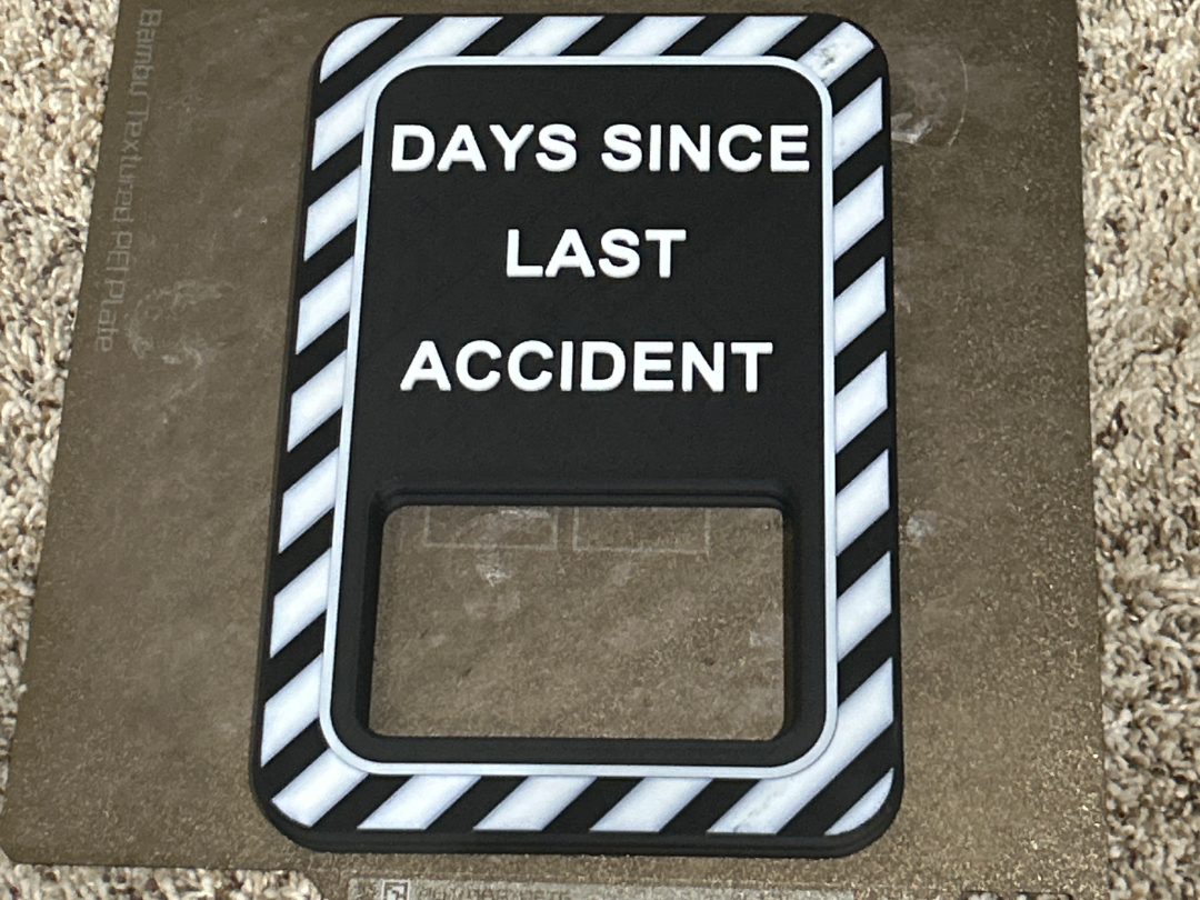 DAYS SINCE LAST ACCIDENT