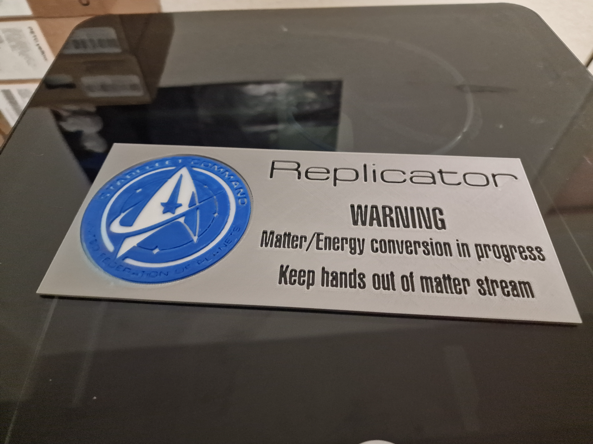 Star Trek Replicator Sign Badge