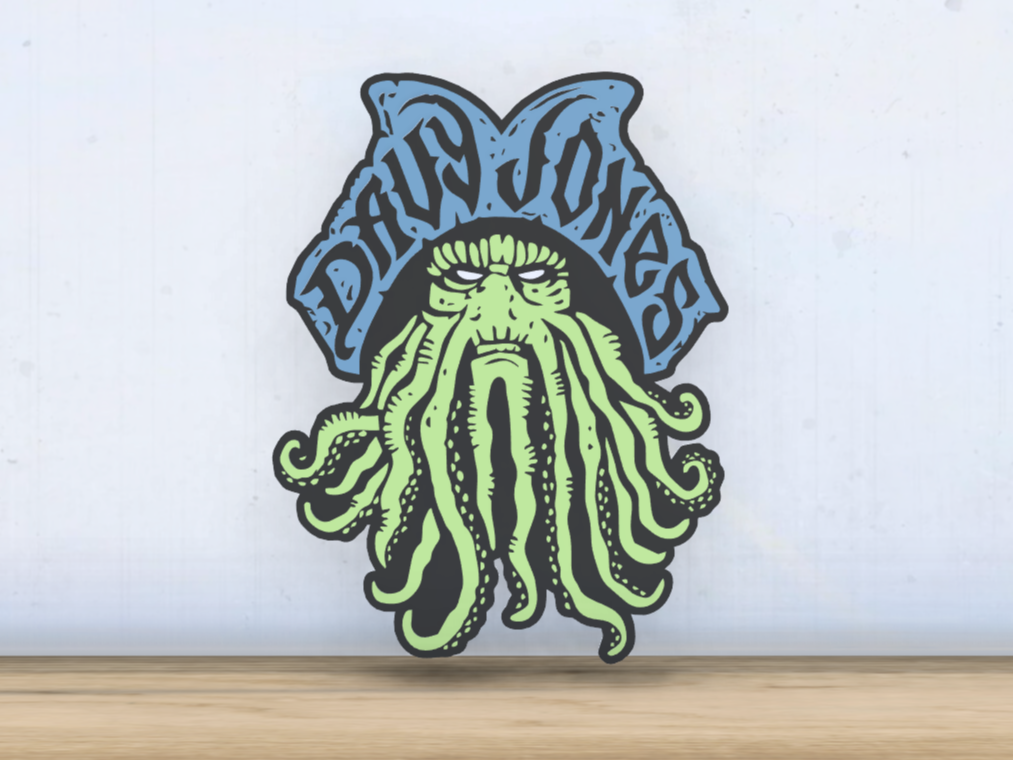 Davy Jones - Layered - Word Wall Art