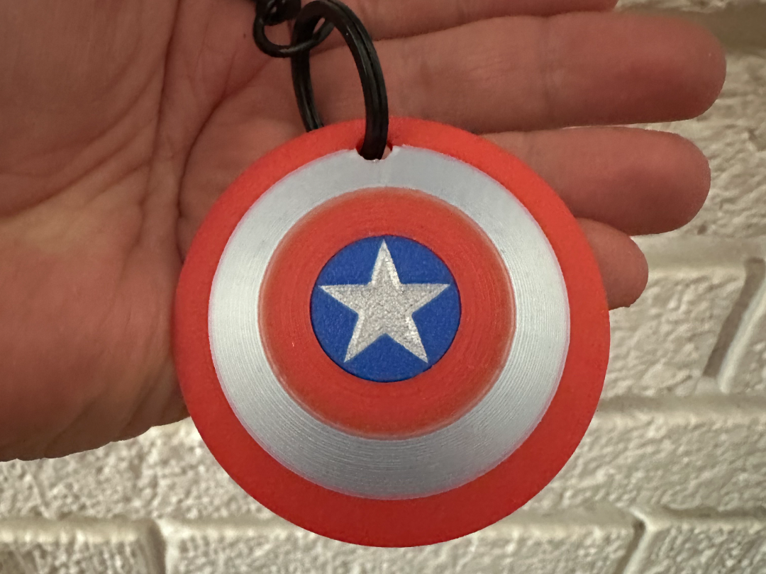 Captain America Shield Keychain