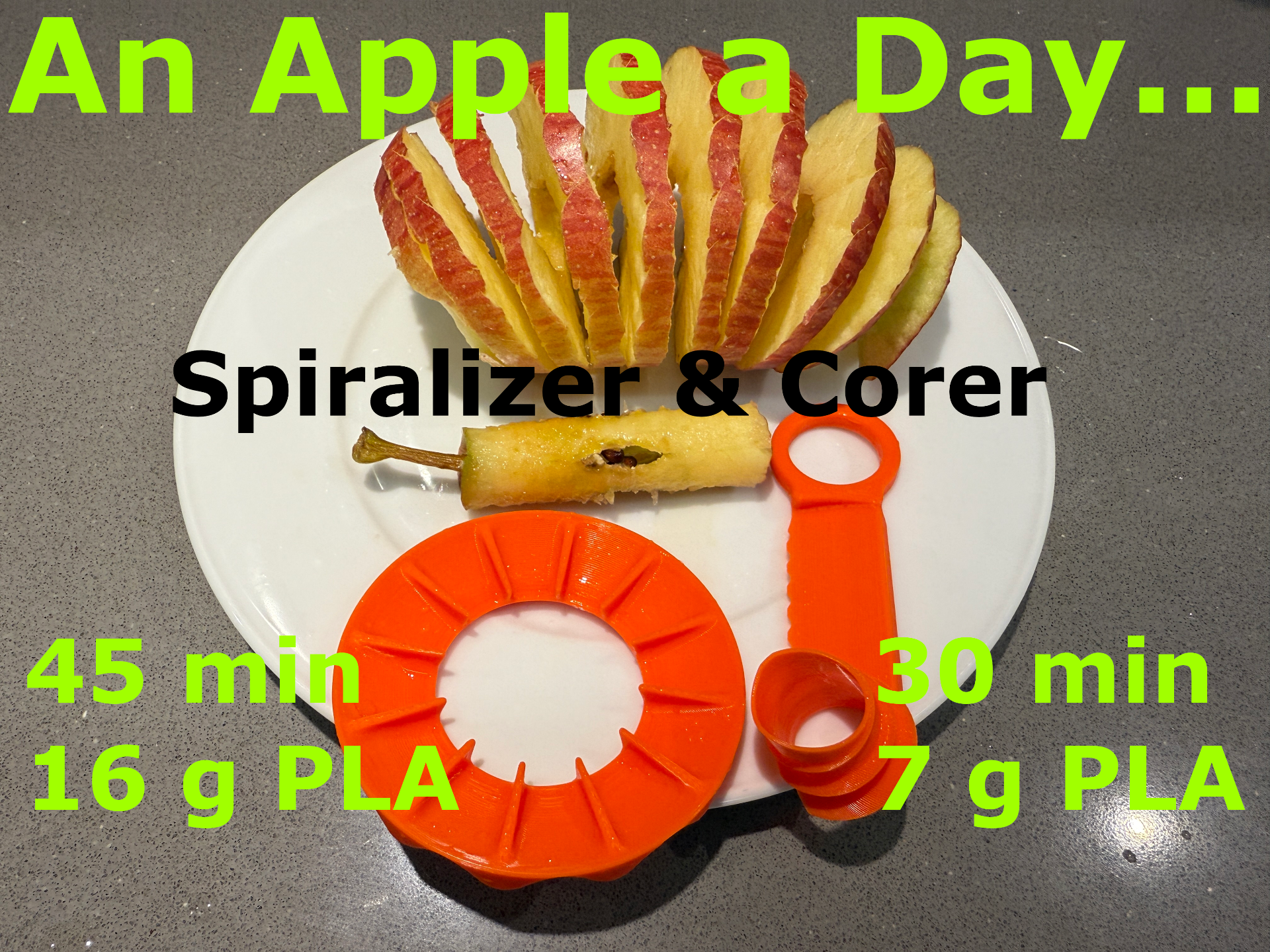 An Apple a Day... Spiralizer and Corer with Holder