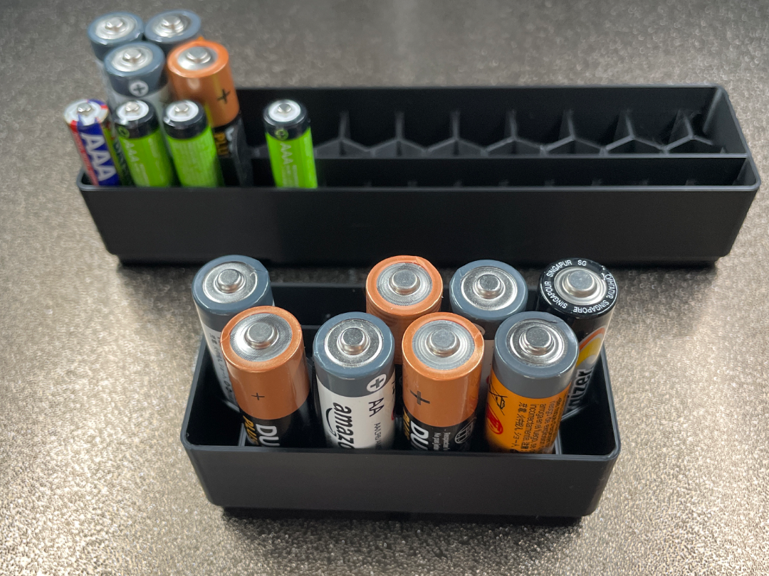 AA * AAA Battery Holder gridfinity (with pin)