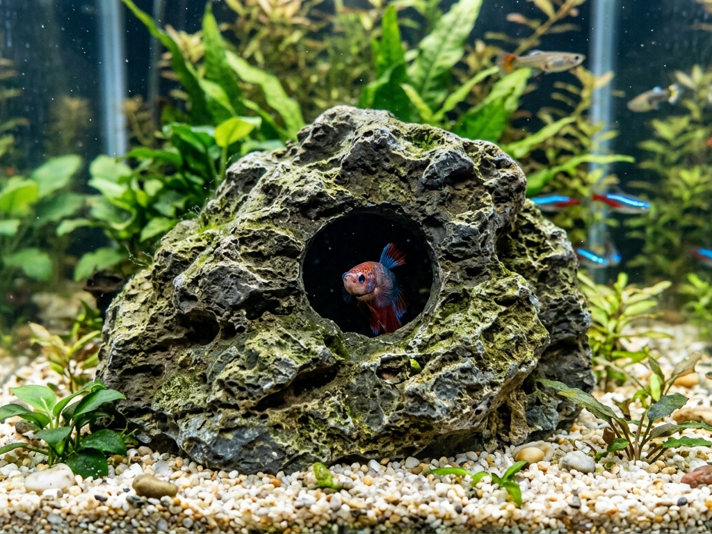 Tana per pesci in acquario