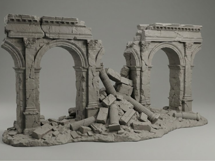 La Columnata Caída: Pasaje en Ruinas